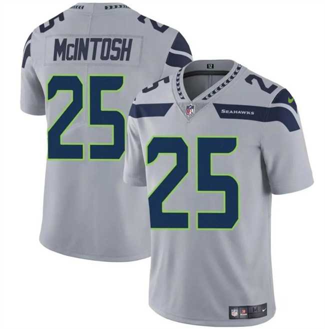 Men & Women & Youth Seattle Seahawks #25 Kenny McIntosh Gray Vapor Limited Football Stitched Jersey->pittsburgh steelers->NFL Jersey